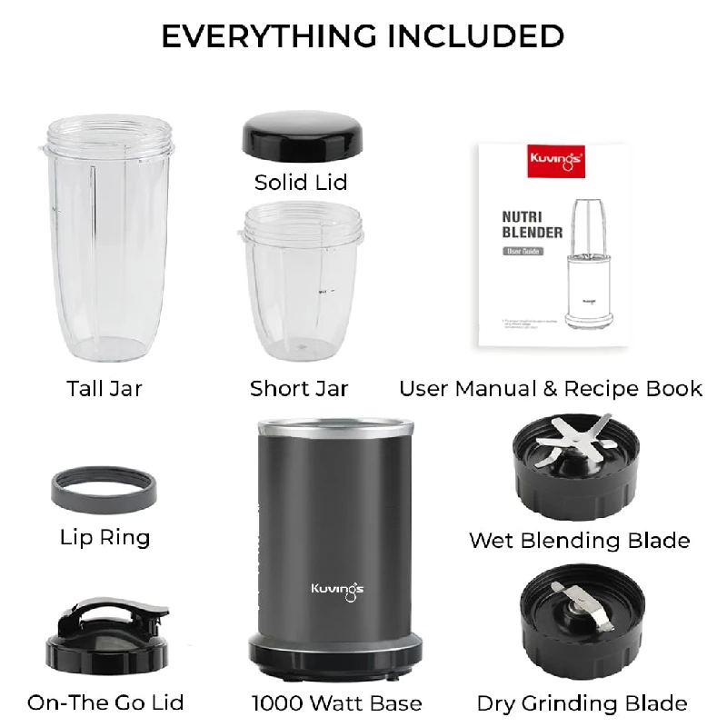 Kuvings 1000 Watts Nutri Pro Blender, Gunmetal Grey-2.webp